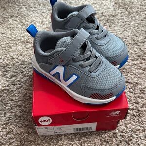 New Balance Kids' Gray and Blue Sneakers